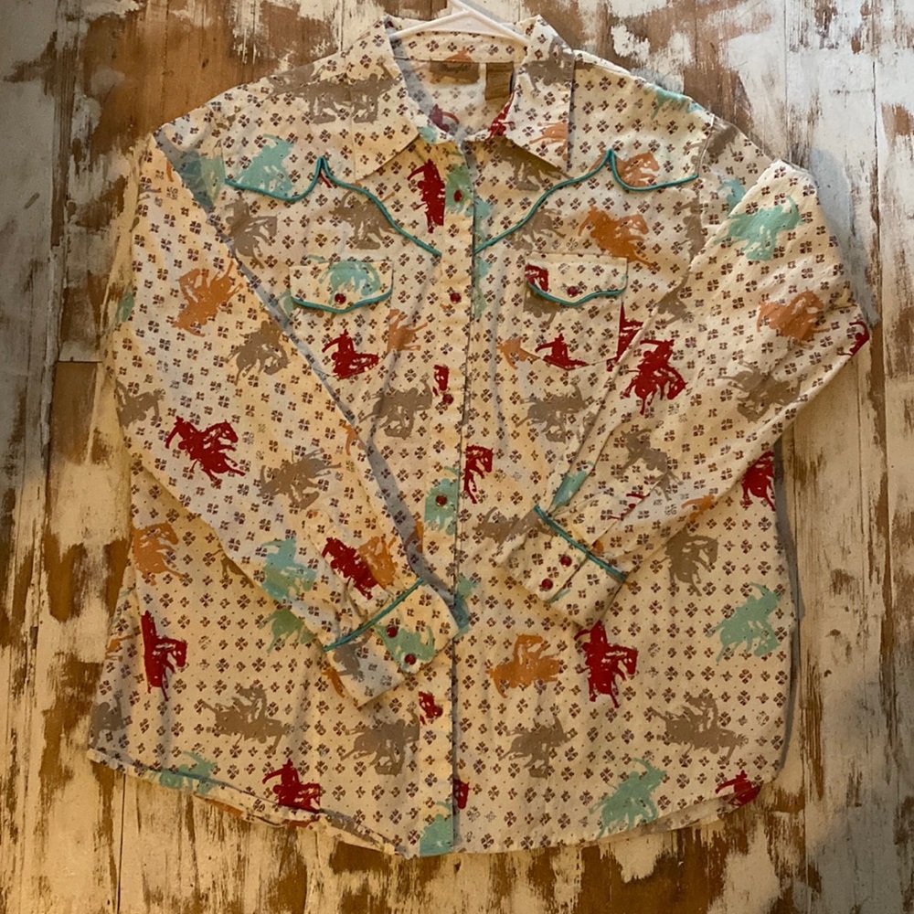Womens western snap shirt xxl